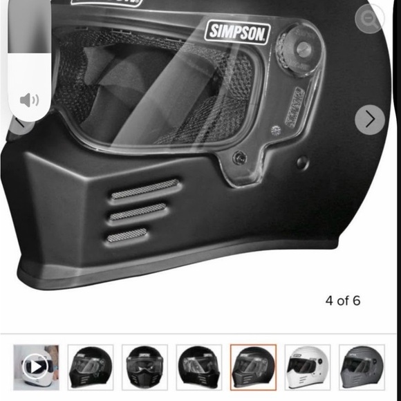 Simpson Black Racing Helmet - Picture 5 of 5